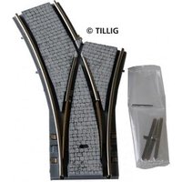 TILLIG 87643 H0 Y-Weiche R204/R250 links Pflaster von TILLIG