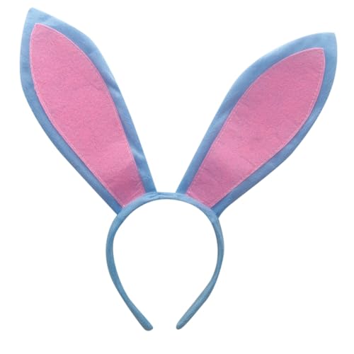 Ostern Hasenohren Stirnband 1 Stück Kaninchen Ohr Haarband Zubehör Ostern Cosplay Party Kostüm Hasenohr Zubehör Ostergeschenk Osterhasen Hüte Kostüm Zubehör Erwachsene Karneval Party (Blue, One Size) von TIMIYUYU