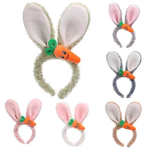 Plüsch Häschenohren Stirnband 1 Stück Hasenohr Zubehör Ostergeschenk Ostern Cosplay Party Kostüm Kaninchen Ohren Stirnband Osterhasen Hüte Kostüm Bunny Ear Haarband Haarbänder (Blue, One Size) von TIMIYUYU