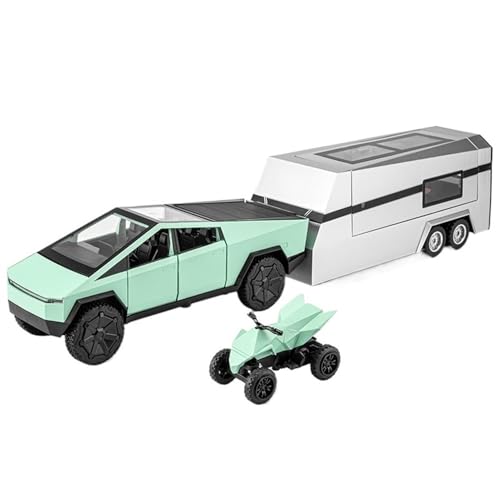 TIMJAN Für 1:32 Pickup Truck Modell Legierung Spielzeugauto 2025 Automodell Abnehmbares Automodell(Green) von TIMJAN