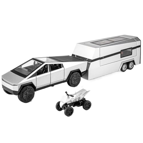 TIMJAN Für 1:32 Pickup Truck Modell Legierung Spielzeugauto 2025 Automodell Abnehmbares Automodell(Silver) von TIMJAN