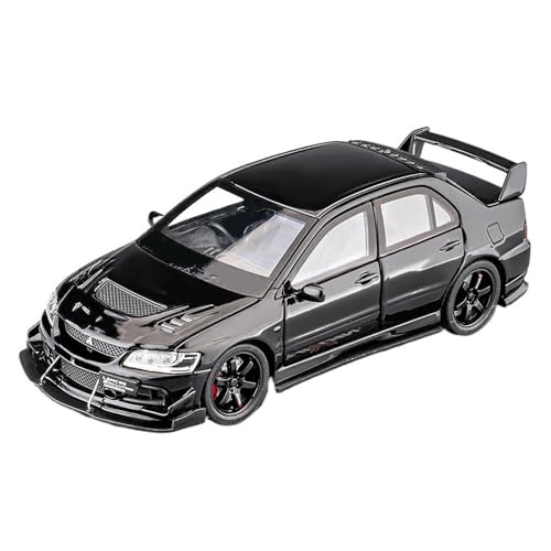 TIMJAN Für Evo Modell Legierung Auto JDM Flügel Gott Auto Modell Ornamente Sport Auto Spielzeug Rennwagen(Black) von TIMJAN