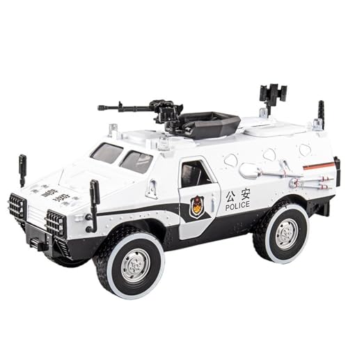 TIMJAN Für Xinxing Panzerwagenmodell Legierung Ornamente Spielzeugauto Metallautomodell Zhuhai Hang Display(White) von TIMJAN