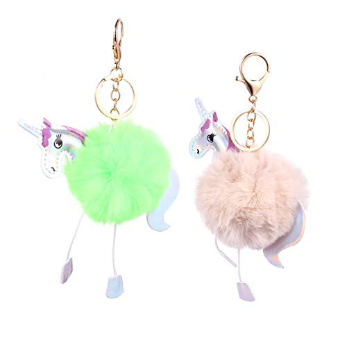 TINEASUR 1 Satz 2St Einhorn Schlüsselanhänger Plüsch Schlüsselanhänger auto schlüsselanhänger süße schlüsselanhänger Unicorn keychain Taschenanhänger Anhänger für Tasche von TINEASUR