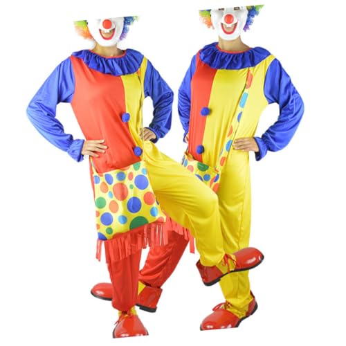 TINEASUR 1 Satz Clownkostüm Für Erwachsene Karneval Clown Anzug Gruseliges Clownkostüm Gruselige Clownkostüme Cosplay-kostüm Weibliches Clownkostüm Kostüme Für Erwachsene Colorful Polyester von TINEASUR