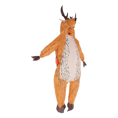 TINEASUR 1 Satz Elch aufblasbarer Anzug aufblasbares Kostüm Party Outfit inflatable costume tierkostüme kleider ballkleid Hirsch aufblasbare Kleidung Hirsch Kleid 190t Polyester Light Brown von TINEASUR