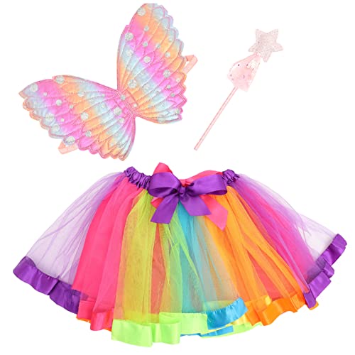 TINEASUR 1 Satz Flügel Verkleiden Requisiten Halloween Kinderfeenflügel Stern Mädchen Puppe Meerjungfrauenschwanz Kostüm Leistungsflügel Dekoration Nurflügler Dekorations-outfits Rosa Tuch von TINEASUR