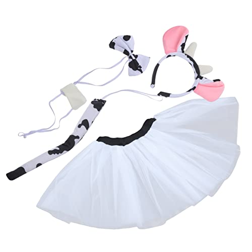 TINEASUR 1 Satz Kuh-stirnband-set Ohren Stirnband Kinderfliege Lustiger Kuhschwanz Milchkuh-stirnband Kuh Cosplay Zum Kindertag Cosplay-outfits Dschungel-zoo-stirnbänder Tuch von TINEASUR