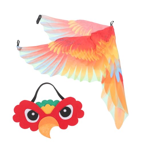 TINEASUR 1 Satz Papageienflügel Cosplay Engelsflügel Anziehen Halloween-cosplay-kostüm Halloweenkostüm Adler Flügel Kostüm Halloween-kostüm-requisite Papageienflügel-kostüm Pfau Kostüm Tuch von TINEASUR