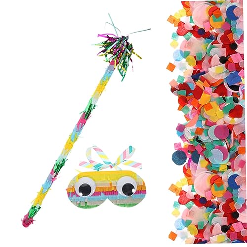 TINEASUR 1 Satz Pinata-Zubehör komfetti feiern augenklappen eye mask augenpflaster Partyzubehör mexikanische Fiesta-Pinata Pinata-Requisite für Party dekoratives Konfetti Papier Colorful von TINEASUR