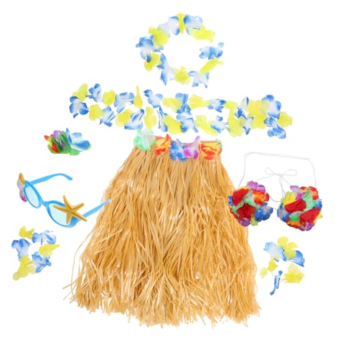 TINEASUR 1 Set Hawaiianische Hula Hawaiianische Partydekorationen Luau Partyzubehör Damen Hawaiianische Kleider Hawaiianische Dekorationen Für Party Hawaiianische Kleider Für Frauen Kurze von TINEASUR