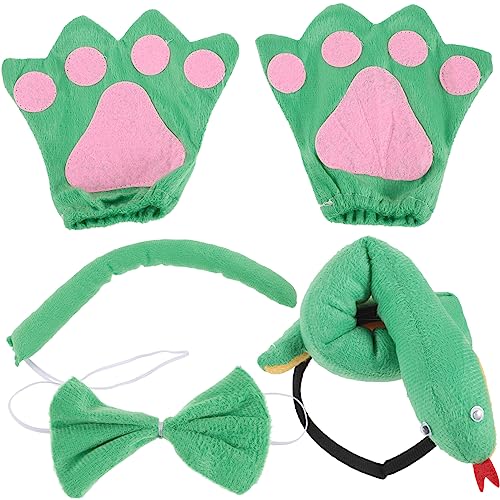 TINEASUR 1 Set Kinder Tier Stirnband Haarschmuck Plüsch Schlange Kopfbedeckung Halloween Cosplay Party Zubehör Ohren Stirnband Schlangenohren Kostüm Kinder Schlangenkostüm Strukturierter von TINEASUR