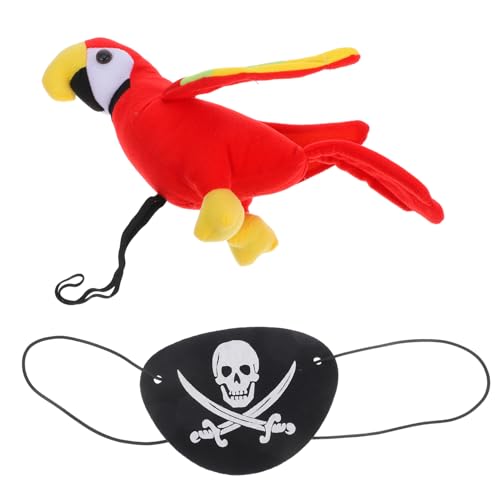 TINEASUR 1 Set Piraten Papagei Tierkostüme Für Kinder Halloween Kostüm Halloween Requisiten Bekleidung Papagei Aus Plüsch Simulierter Papagei Ausgestopfter Papagei Plüschvogel von TINEASUR