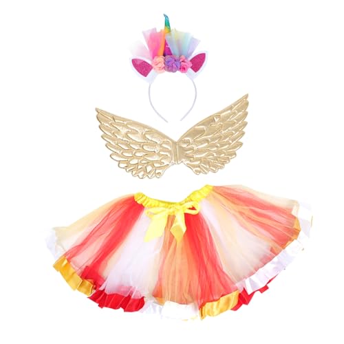 TINEASUR 1 Set Tutu Kinderkostüm Anzug Kinderkostüm Anzug Zartes Kinder Performance Kostüm Performance Kostüm Anzug Cosplay Kleidung Schönes Kleid Kind Cosplay Kostüm Party Kostüm Set von TINEASUR