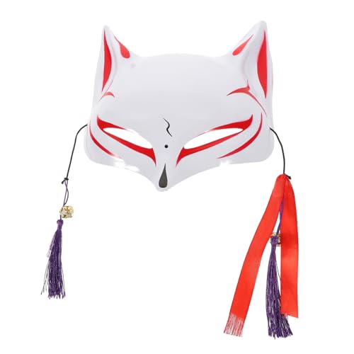 TINEASUR 1 Stk Fuchs Maske Mit Halbem Gesicht Fuchs-kimono Fuchs Halbes Gesicht Fuchs Masken Kimono Halloween-requisiten Kreative Gesichtsabdeckung Maskerade Party Gesicht Cove Pvc von TINEASUR