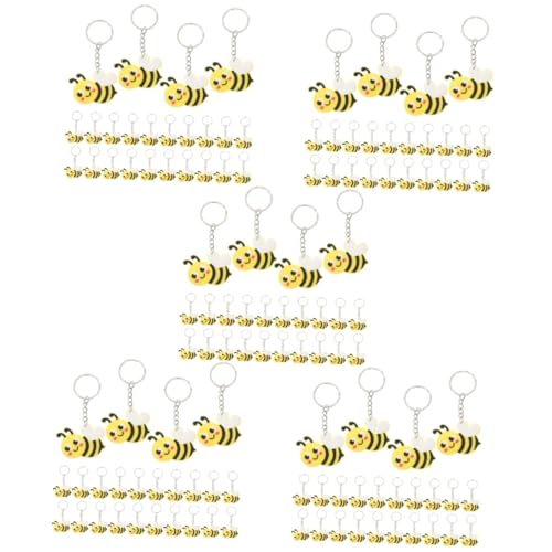 TINEASUR 120 Stk Biene Schlüsselanhänger Bienenstock Zubehör Auto bienen bienen accessoires für kinder portemonnaie kinder Taschenanhänger Rucksack Schlüsselanhänger PVC von TINEASUR