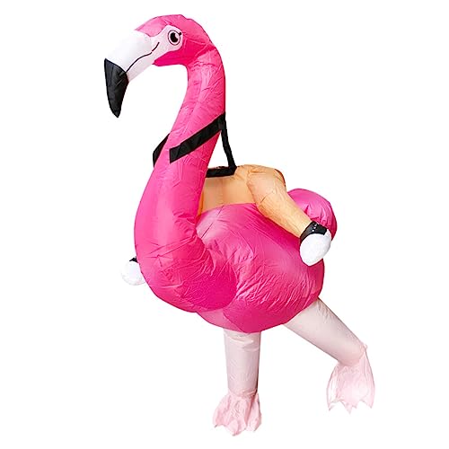 TINEASUR 1Stk Flamingo-Party-Outfit Faschingskostüm aufblasbarer Anzug für Erwachsene Flamingo-Anzug sprengen halloween costume halloween kleidung Flamingo-Kostüm schicke Partykleidung Rosa von TINEASUR