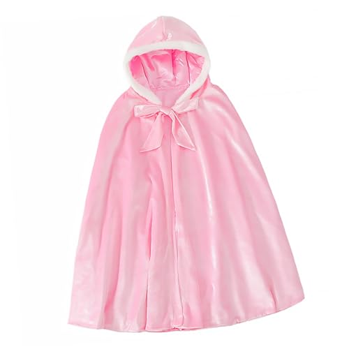 TINEASUR 1Stk Umhang für Kinder Halloween Costume Kinderkleidung kinderfotoappart Halloween Clothes Märchenmantel für Kinder Halloweenkostüm Kleider Kindermantel Partykostüm Baumwolle Rosa von TINEASUR