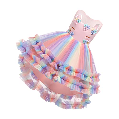 TINEASUR 1stk Ballettröckchen Paillettenkleid Für Kinder Prinzessinnenkostüm Für Kinder Kleider Für Mädchen Kinder Petticoat Unterrock Tutu-kleid Kleider Für Blumenmädchen Rosa Baumwolle von TINEASUR