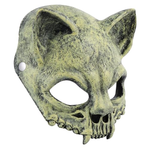 TINEASUR 1stk Halloween-schädel-maske Halloween-kostüme Für Männer Wolfsgesichtsabdeckung Halloween-maske Cosplay-maske Kostüm Maske Halloween-partymaske Schädel Für Männer Yellow Pu-schaum von TINEASUR