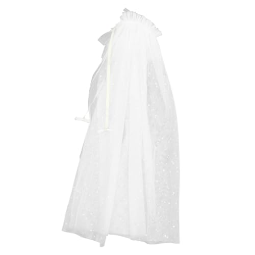 TINEASUR Prinzessin Umhang Weißes Cosplay Cape Dekoratives Cape Für Kostümparty Halloween Und Karneval ädchen Umhang Mit Kapuze Für Fantasie Und Spiel von TINEASUR