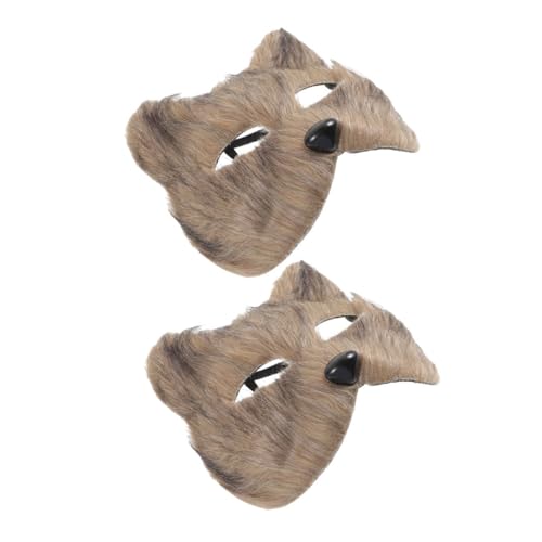 TINEASUR 2 Stk Tierische Maske Cosplay-maske Tiermaske Für Party Kostüm-party-maske Cosplay-fuchsmaske Fuchsmaske Für Kostümparty Fuchsmaske Für Maskeradeparty Partymaske Kunststoff von TINEASUR