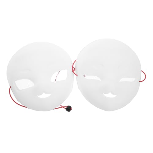 TINEASUR 2 Stück Weiße Embryo Maske Gesichtsmaske Halloween Maske Augenmaske Halloween Vollgesichtsmaske Unbemalt Partymasken Für Erwachsene Maskerade Leere von TINEASUR