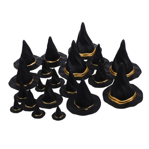 TINEASUR 20 Stück Halloween Hexenhut, Winziger Hexenhut, Ornament, Mini Miniaturhut, Kleine Hüte Für Kuchendekor, Hut, Winzige Dekorationen, Party Hexenhut Für Puppenhaus, Winzige von TINEASUR