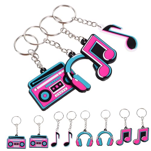 TINEASUR 20St Musik Schlüsselanhänger Mikrofon Schlüsselanhänger car keychain schlüsselanhänger für auto music key holder Anhänger zum Aufhängen für Handtaschen DIY Schlüsselanhänger PVC von TINEASUR