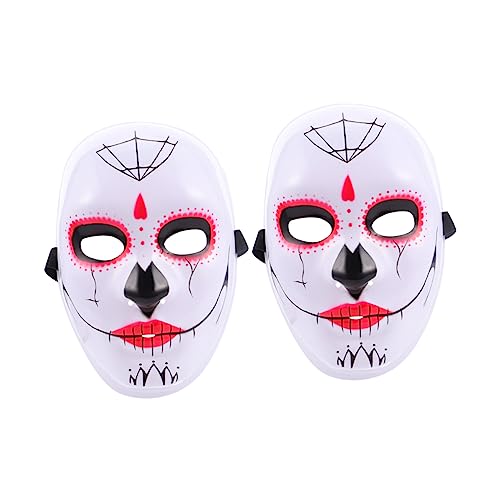 TINEASUR 2st Maske Halloween Dämonengesichtsabdeckung Weiß Umweltschutz-pvc von TINEASUR