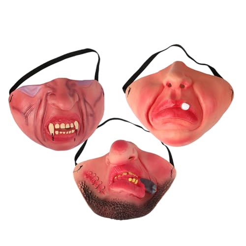 TINEASUR 3St Halloween-Maske halloween halloween assecoires schädelmaske gruselmasken horrormaske Halloween-Cosplay hässliche Maske Horror-Maske Cosplay-Maske Streichkostüm von TINEASUR