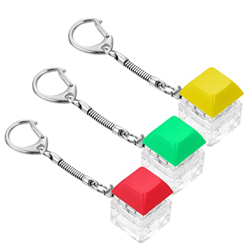 TINEASUR 3St Schlüsselanhänger Schlüsselbund Mini-Tastatur fingertip toy mechanical keyboard anahtarlık key chain schlüsselhalsband schlüsselbrett key pod Schlüsselhalter Zinklegierung von TINEASUR