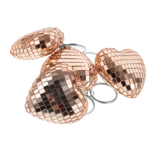 TINEASUR 4 Stück Disco Schlüsselanhänger Kleine Disco Kugeln Dekoration Disco Party Schlüsselanhänger Disco Kugel Ornamente Disco Kugel Schlüsselanhänger Disco Kugel Partygeschenke von TINEASUR