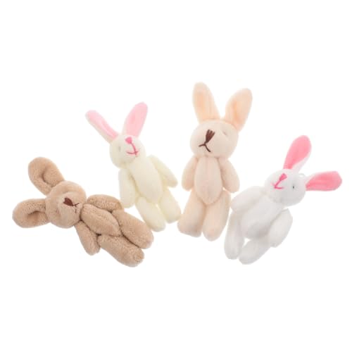 TINEASUR 4 Stücke Flauschigen Stofftier Handgemachte Bunny Ornament Für Decor Craft von TINEASUR