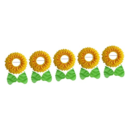 TINEASUR 5 Sätze Kopfschmuck aus Sonnenblumen Blumenkopfbedeckungen für Kinder Blumenhut Sonnenblumen Kopfschmuck faschingskostüme Kleider Kapuzenpullover Damen Blumenkostüm für Kinder von TINEASUR