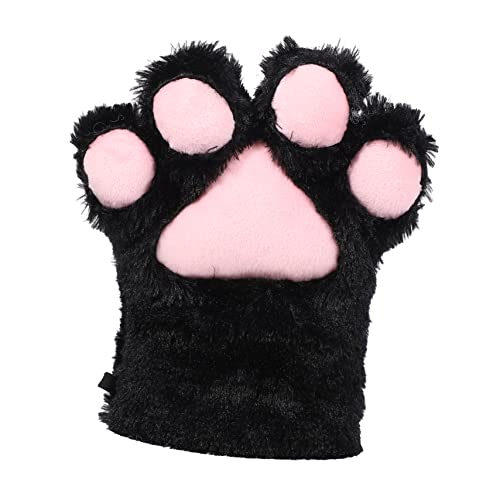 TINEASUR Bärenklauenhandschuhe pelzige katze Fäustlinge für Kleinkinder katzenpfoten handschuhe halloween handschuhe schwarze fingerlose Handschuhe für Kleinkindhandschuh von TINEASUR