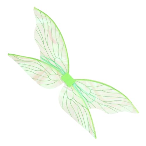 TINEASUR Flügel verkleiden sich Feenflügel anziehen Maskenflügel große Feenflügel reine Feenflügel Fee Cosplay Flügel elf feenflügel Flügel für Cosplay Feenflügel-Ornament Garn Light Green von TINEASUR