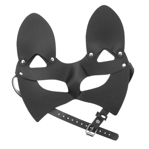 TINEASUR Halloween Katzen Fox Elegante Halbmaske Für Cosplay Und Maskenbälle Schwarze Für Erwachsene Ideal Für Festlichkeiten Und Tanzpartys von TINEASUR