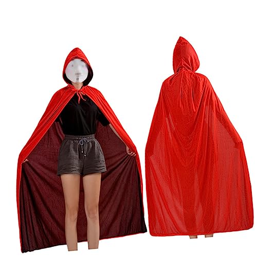 TINEASUR Halloween Vampir Umhang Mit Tasche Für Erwachsene Schwarz Und Rot Perfekt Für Halloween Karneval Und Cosplay Verkleidung Vampir Oder von TINEASUR