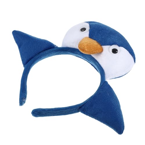 TINEASUR Hübsches Pinguin Stirnband Aus Weichem Material Blauer Pinguin Mit Gelber Rechnung Ideal Haar Accessoire Für Halloween Partys Und Kreative Für Freunde Und Familie von TINEASUR