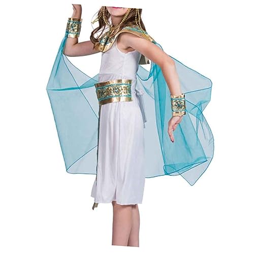 TINEASUR Kinderbedarf Prinzessin verkleiden Prinzessinnen-Outfit Kinderpartykostüm Ägyptisches Prinzessinnenkostüm für Mädchen Rollenspielkostüm Bühnenkostüm für Kinder Cosplay-Zubehör von TINEASUR