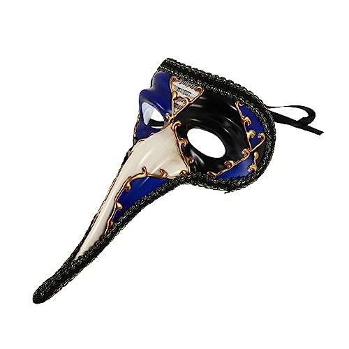 TINEASUR Maske Clown Halloween-Requisiten Kostüm verkleiden Halloween- für Freunde Halloween-Schnabel-Requisiten venetian mask halloween costume hallowen masks Plastik Blue von TINEASUR