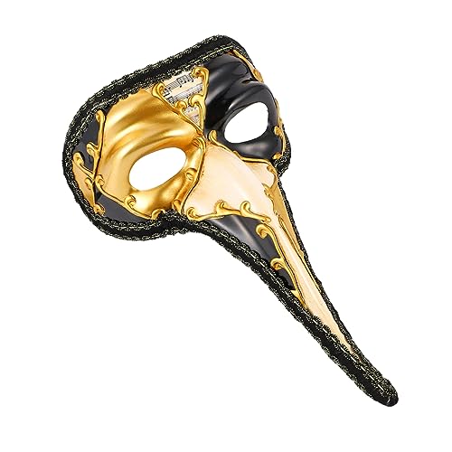 TINEASUR Maske halloween costume halloween kleidung eyemask eyepatches masks Halloween lange Nase Abschlussball Requisiten Halloween-Ornamente Halloween- für Freunde Plastik Black von TINEASUR