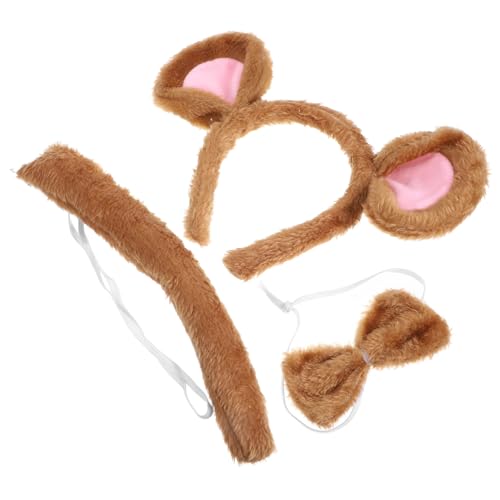 TINEASUR Niedliches Mäuse Ohren Stirnband Set mit Schleife und Weiches Plüsch Maus Kostüm Zubehör für Damen für Karneval Cosplay Halloween und Party Dekoration TINEASUR Niedliches Mäuse Ohren Stirnband Set mit Schleife und Weiches Plüsch Maus Kostüm Zubehör für Damen für Karneval Cosplay Halloween und Party Dekoration von TINEASUR