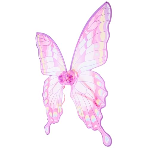 TINEASUR Ostern verkleiden buterfly schmetterlingsflügel butterfly wings Kinderflügel Cosplay Feenflügel Flügel für Cosplay Schmetterlingsdekoration Flügel für Kostüm Polyester Rosa von TINEASUR