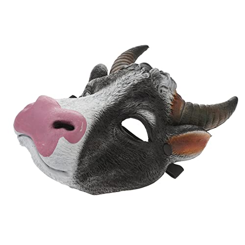 TINEASUR Realistische Kuhkopf Maske Für Karneval Und Kostümpartys Kreative 3D Horror Maske Aus PU Schaum Ideale Verkleidung Für Halloween Fasching Und Cosplay Events von TINEASUR