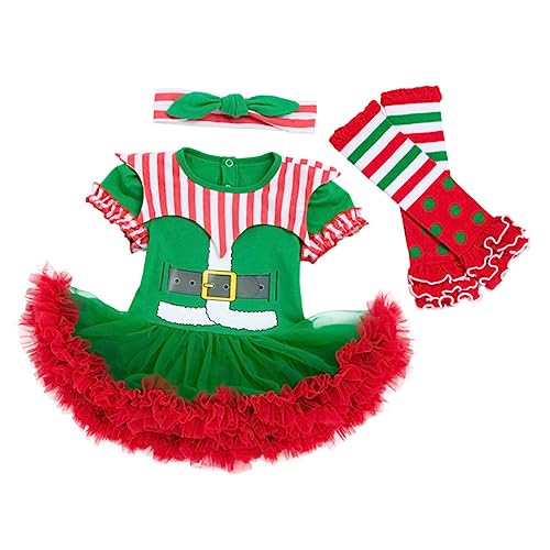 TINEASUR 0-3 Monate Baby Neugeborenen Weihnachten Kleid Set Baby Mädchen Weihnachten Outfits Kleidung von TINEASUR