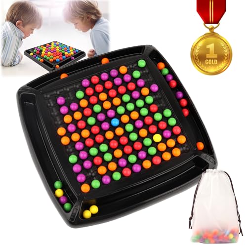 Intellektuelles Schachbrett Doppelduell | 120 Stück Rainbow Puzzle Schachspiel | Regenbogen Puzzle Schach | Regenbogenball Eliminierung Spiel | Pädagogisches Schachbrettspiel Für Erwachsene Kinder von TINGTING