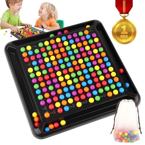 Intellektuelles Schachbrett Doppelduell | Regenbogenball Schachbrett Strategiespiele | 168 Stück Rainbow Ball Gesellschaftsspiele | Tabletop Familienspiele Partyspiele für Erwachsene Kinder von TINGTING