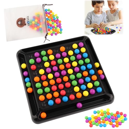 Intellektuelles Schachbrett Doppelduell | Regenbogenball Schachbrett Strategiespiele | 48/120/241 Stück Rainbow Ball Gesellschaftsspiele | Tabletop Familienspiele Partyspiele für Erwachsene Kinder von TINGTING